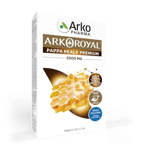 ArkoPharma ArkoRoyal - Pappa Reale Premium 2500mg Senza Zuccheri, 10 Unidose