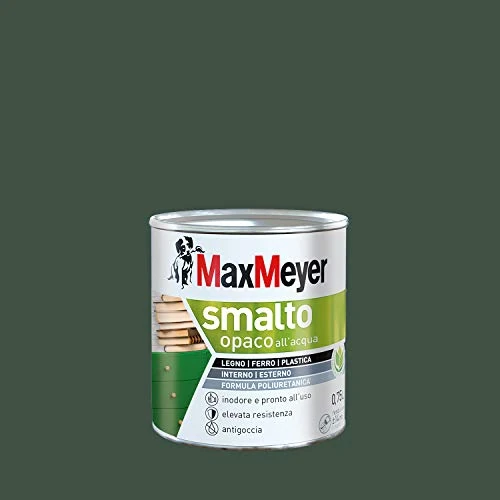 Offerta a tempo: Maxmeyer Smalto All'Acqua Poliuretanico Opaco Verde Scuro 0,75 L - 39% da 30.90 € a 18.90 €