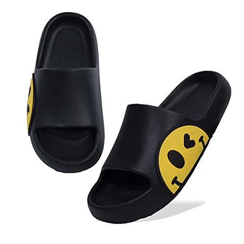 Offerta a tempo: Waysoland Ciabatte donna uomo estive da Spiaggia Sandali,Ciabatte Morbide per bambini bagno,Doccia,pantofole antiscivolo infradito per interni ed esterni(nero,37/38 EU) - 5% da 19.98 € a 18.98 €