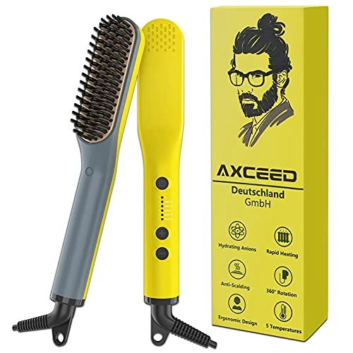 Offre limitée : Lisseur Barbe Homme, 2 en 1 Lisseur de Barbe et Cheveux Brosse Lissante Cheveux Multifonctionnel Rapide Peigne Barbe Chauffant Lisseur Cheveux de 27.39 € à 28.19 € (-2.92% de remise)