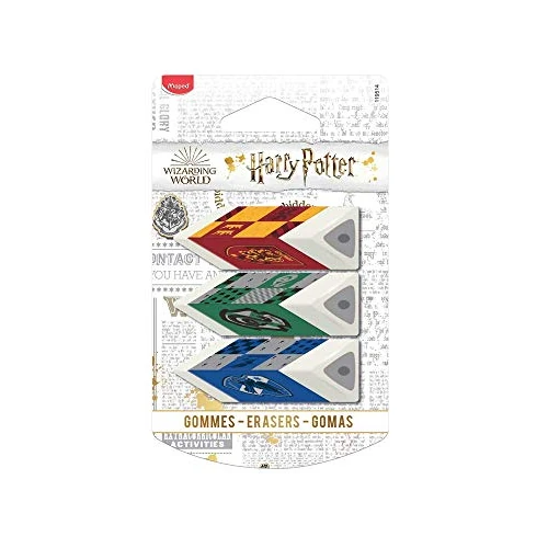 Offre limitée : Lot de 3 gommes blanches MAPED HARRY POTTER de 5.41 € à 5.41 € (0.00% de remise)