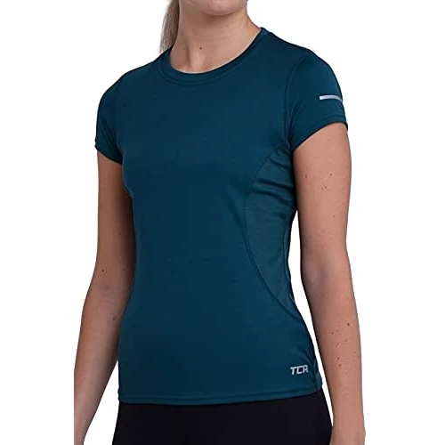 Offerta a tempo: TCA Atomic Maglia da Donna a Maniche Corte Quickdry Slim Fit PRO Training - Blu, XS - 60% da 14.99 € a 5.99 €
