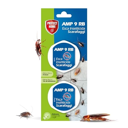 PROTECT HOME Fastion Gel Scarafaggi Box, Insetticida Gel Pronto all’Uso, Veleno scarafaggi, Efficace Elimina l’Intera Colonia in Breve Tempo, Azione per ingestione. Ambienti Interni. 2 Box
