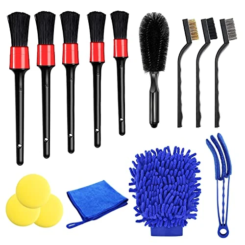 Limited-time offer: URAQT Car Detailing Cleaning Brushes Kit, 15 Pcs Car Interior Washing Tool Set, Automotive Detail Brushes for Car Exterior, Interior, Air Vents, Dashboard, Emblems, Engine, Wheel from 9.99 GBP to 9.99 GBP (save 0%)