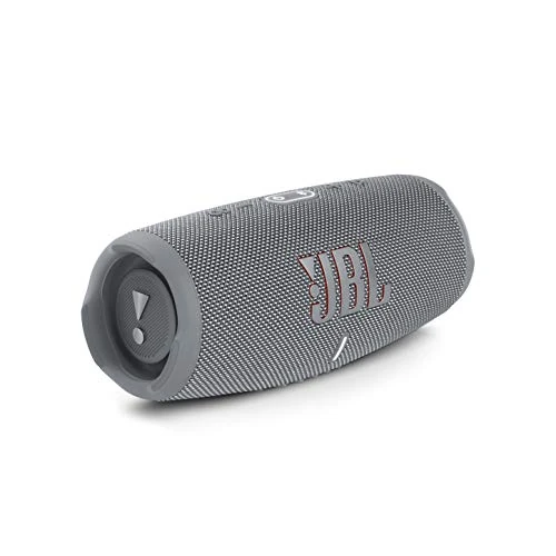 JBL Charge 5 - przenośny głośnik Bluetooth z głębokimi basami, klasa wodoodporności i pyłoszczelności IP67, 20 godzin odtwarzania, wbudowany powerbank, Szary