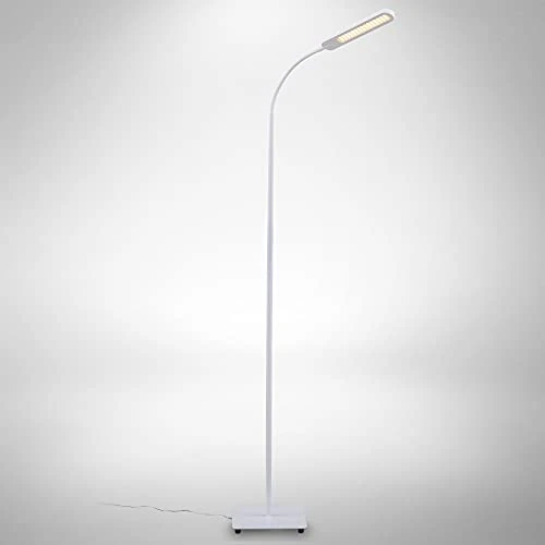 B.K.Licht Lampa stojąca LED biała ściemniana I wraz z 6,5 W 600 lm LED platyna I lampa stojąca I CCT 3000 K - 6500 K ciepła biel - zimna biel | funkcja Memory & Touch