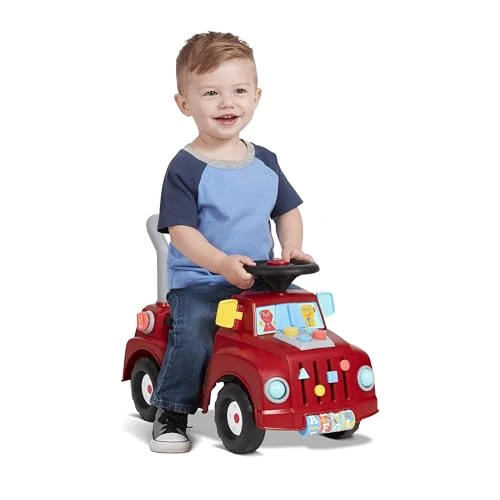 Radio Flyer avec lumières et Sons Camion de Bricolage, Jouet à Monter pour Tout-Petits, pour Enfants de 1 à 3 Ans, Rouge