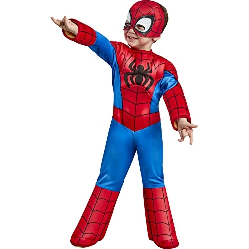 Offre limitee: RUBIE'S Marvel Officiel - Déguisement Luxe SPIDEY Enfant - Taille 3-4 ans - Costume Spidey et ses amis extraordinaires avec Combinaison + Couvre Bottes Rembourrés + Masque en Mousse Carnaval de 35.99 EUR a 29.99 EUR (economie 17%)