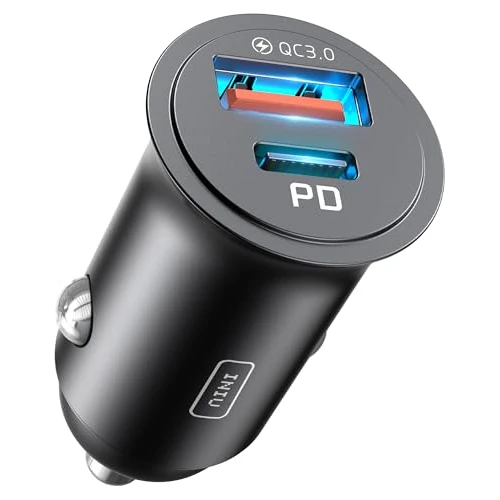 Beperkte aanbieding: INIU 60W Autolader [USB C + USB A], PD & QC 3.0 Snel Opladen Sigarettenaansteker, Auto Oplader Car Cigarette Charger for iPhone 17 16 15 14 13 12 Pro Max Samsung Galaxy S24 S23 iPad MacBook van 10.99 EUR naar 8.94 EUR (besparing 19%)