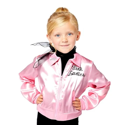 Amscan - Disfraz de Pink Lady para niño, chaqueta, Grease, años 50, rock 'n' roll, carnaval