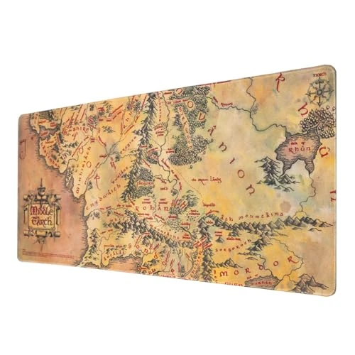 Grupo Erik XXL Mouse Pad - The Lord of the Rings Gifts | Gaming Desk Mat 31.5 x 13.8 inches, Non-Slip Rubber Keyboard & Mouse Mat Large | LOTR Gifts