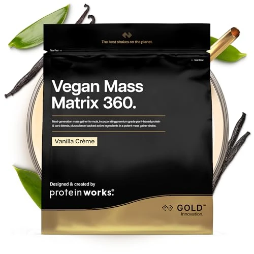 Offre limitée : Protein Works | Vegan Mass Matrix 360 - Gold, Vanille Crème, 2kg de 52.82 € à 33.19 € (37% de remise)
