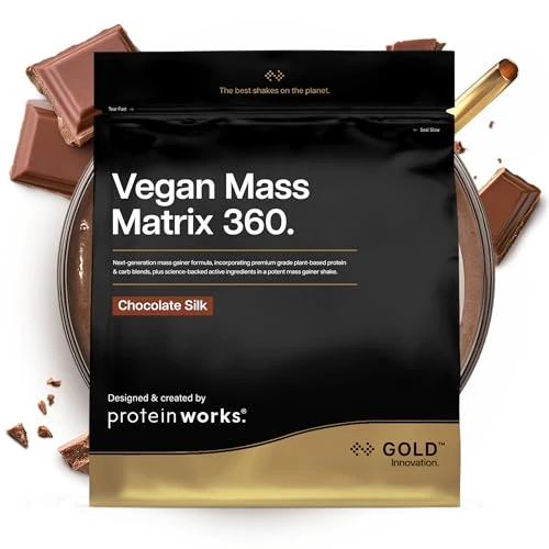 Offre limitée : Protein Works | Vegan Mass Matrix 360 – GOLD Innovation, Gain de Masse Vegan, Supplément Gain de Poids, Tri-Protéines, Acides Aminés, Shake Post-Workout, Chocolat Onctueux, 5 Portions, 1kg de 30.57 € à 30.57 € (0.00% de remise)