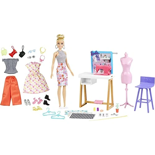 Oferta limitada: Barbie Modista Muñeca Rubia con Taller de Ropa a la Moda para muñecas y Accesorios, Juguete para niñas y niños +4 años (Mattel HDY90) de 29.90 € a 28.30 € (ahorro 5%)
