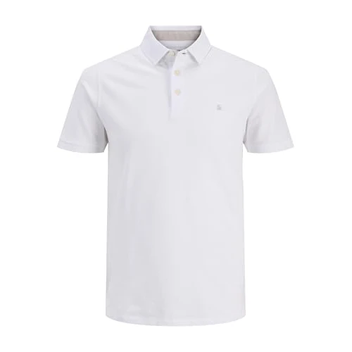 Jack & Jones Jjepaulos Polo Ss Noos Polo, Hombre, Blanco, L