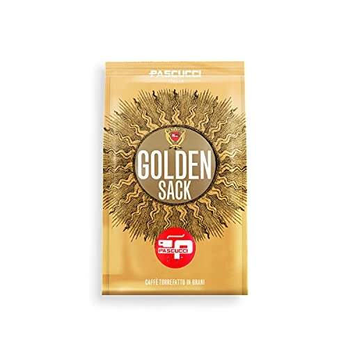 Caffè Pascucci | Caffe In Grani Per Macchina Espresso Moka E Caffe Filtro Miscela Golden Sack Tostatura Chiara In Grani 250 g Sacchetto Salva Aroma Chicchi Torrefatti Espresso Intenso