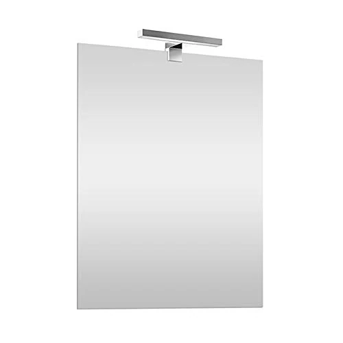 Offerta a tempo: Inbagno Specchio con Lampada LED Reversibile, COMPLETA di luce LED cromata da 30 cm a risparmio energetico (Luce Naturale, 50x70 Reversibile) - 76% da 49.90 € a 11.90 €