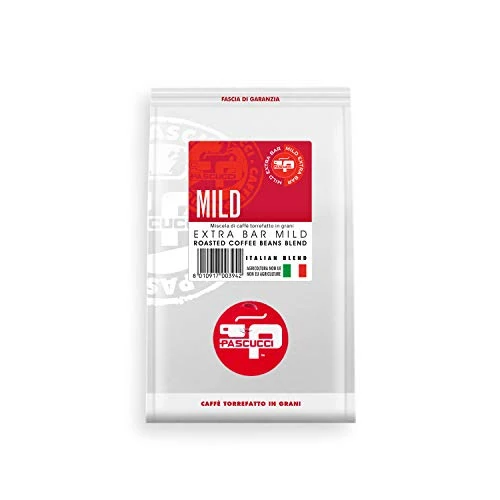 Caffè Pascucci | Caffe In Grani Per Macchina Espresso Moka E Caffè Filtro Miscela Bar Extra Mild Tostatura Chiara 250g Sacchetto Salva Aroma Chicchi Caffe Torrefatti Per Espresso