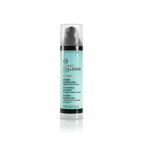 Offerta a tempo: Collistar Hydra Uomo Idratante Freschezza Totale Viso e Occhi, Crema-Gel Fresca e Leggera, Idratazione Immediata, Protezione dalla Luce Blu, azione 2in1 , per Pelli Normali e Secche, 80ml - 45% da 39.00 € a 21.60 €