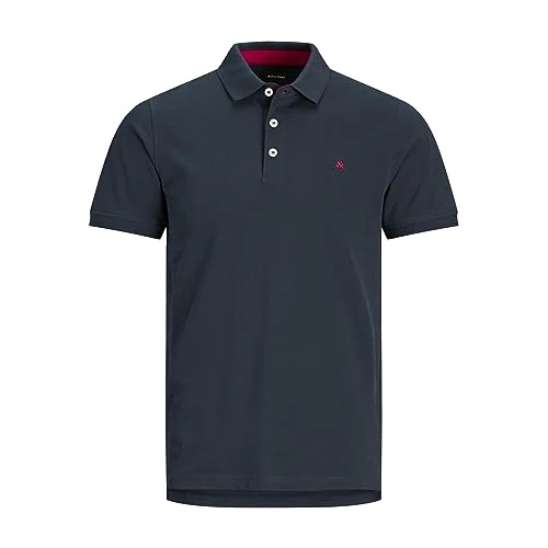 Oferta limitowana: JACK & JONES JJEPAULOS męska koszula polo slim fit Uni letnia koszula kołnierz, krótki rękaw, basic, pique Cotton, Navy Blazer/Szczegóły: tonal/True Red/Slim, S z 119.92 zł na 119.92 zł (oszczędź 0.00%)