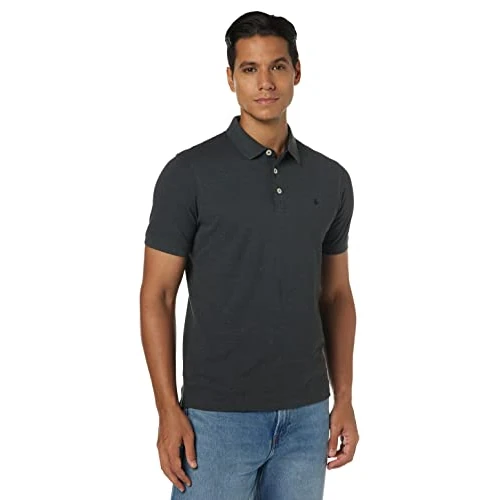 Offerta a tempo: JACK & JONES Jjepaulos Polo Ss Noos Maglietta, Dark Grey Melange/Detail: Tonal/Black/Slim, L Uomo - 37% da 29.99 € a 18.95 €