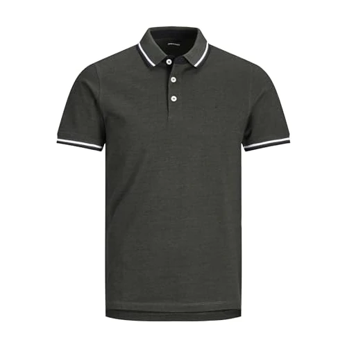 Limited-time offer: Jack & Jones Men's Jjepaulos Polo Ss Noos Polo Shirt, Forest Night/Detail:play 1/Slim Fit, L from 24.99 £ to 20.00 £ (save 20%)