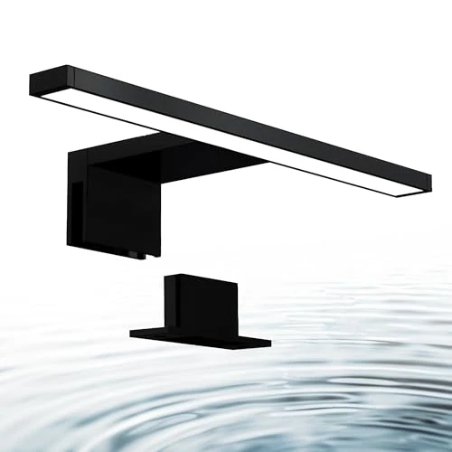 Limited offer: LED Mirror lamp, Cabinet lamp, Bathroom Light, Neutral White Light, 4000 Kelvin, 5 W, 650 lm, IP44, Width 300 mm, Black from 29.99 USD to 25.99 USD (save 13%)