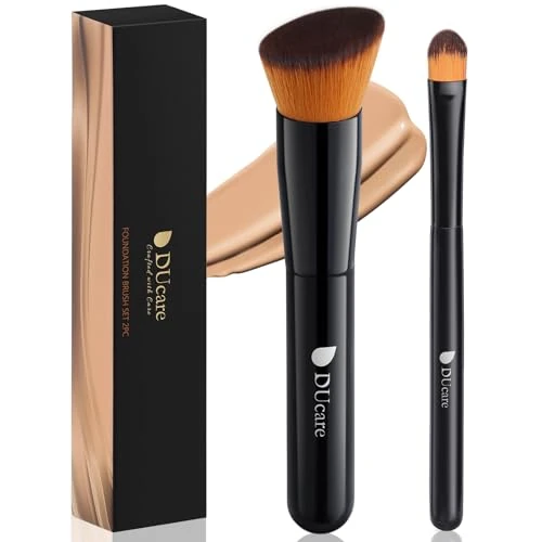 Zeitlich begrenztes Angebot: DUcare 2PCS Makeup Pinsel, Foundation Pinsel und Concealer Pinsel Synthetisch Make Up Pinsel Kabuki Pinsel Geeignet für Flüssigkeiten, Cremes und Puder Makeup Tools von 8.99 € auf 8.99 € (0.00% Rabatt)