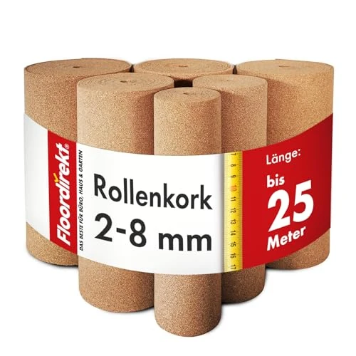 Offerta a tempo: Rotolo di sughero, base isolante naturale, versatile, isolante acustico e termico, disponibile in diversi spessori e lunghezze, 5 mm, 100 x 50 cm - 0.00% da 18.90 € a 18.90 €