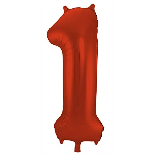 Folat 65981 - Folienballon Zahl 1 - Rot ca. 86 cm