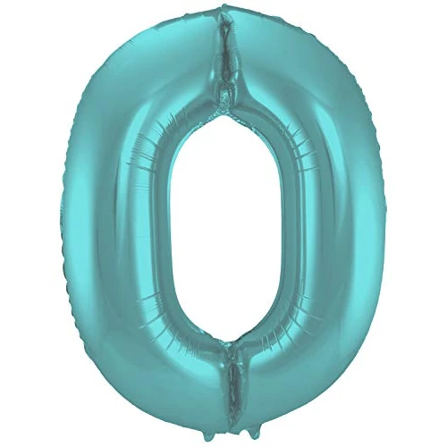 Offre limitée : Folat 65960 Ballon Aluminium Numéro Chiffre 0 Pastel Aqua Metallic Matt 86 cm - héliumballon pour Date d'anniversaire, Anniversaire, Décoration de 7.99 € à 7.99 € (0.00% de remise)