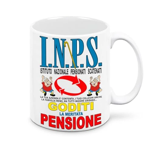 Mr. Gadgets Cute Pension Party Mug with Various Writing - - XL