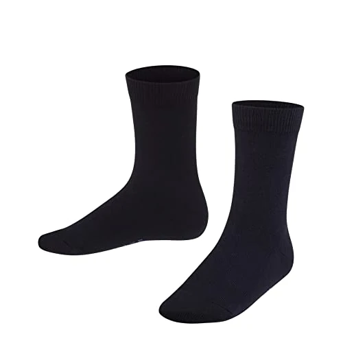 FALKE Uniseks-kind Legging Family K Le katoen eenkleurig 1 paar, Blauw Dark Marine 6170, 80-92