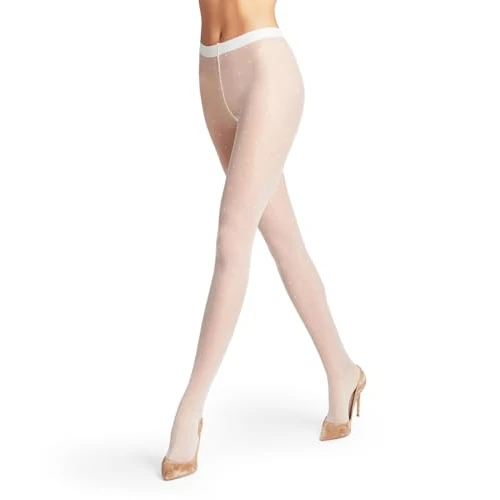 Offre limitée : FALKE Femme Dot 15 Den W Ti Transparents Fantaisie Collants, Blanc White 2209, L EU de 22.00 € à 22.00 € (0.00% de remise)