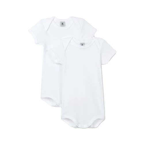 Offerta a tempo: Petit Bateau A01T4, Body a righe a maniche corte (Pacco da 2) Unisex - Bimbi 0-24, Variante 1, 3 mesi - 0.00% da 14.99 € a 14.99 €