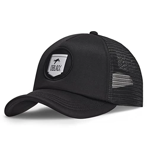Oferta limitada: Oblack Gorras de Hombre Verano Gorra Beisbol Mujer Classic Total Black Gorra Trucker Running para Mujer Negra Ajustable Sombrero Hombre Verano Transpirable Gorro con Visera Acolchada y Rejilla Negra de 27.90 € a 25.90 € (ahorro 7%)