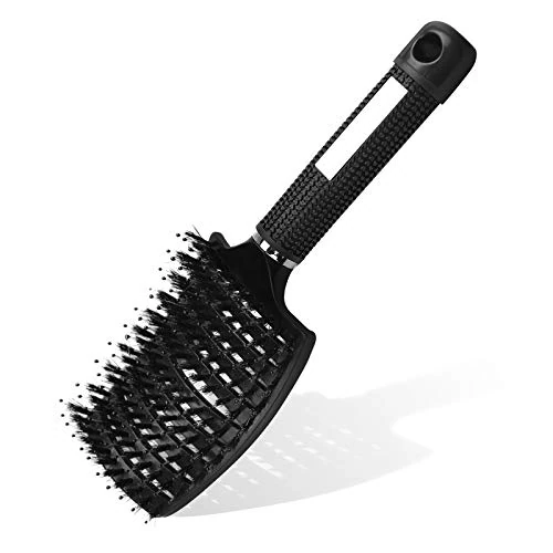 Limited-time offer: URAQT Hair Brush, Wide Curved Vented Brush for Women Men Wet Dry Hair, Paddle Vent Detangling Brush with Boar Bristle for Tangles and Knots, Fast Drying Styling Massage Hairbrush for Curly Thick Hair from $7.99 to $7.99 (save 0.0%)