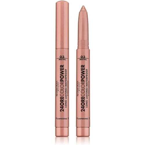 Offerta a tempo: Deborah Milano - Ombretto 24 Ore Color Power Waterproof in Stick, 03 Rose Bronze, Texture No Transfer ad Alta Sfumabilità e Pigmentazione, Dona Intensità Long Lasting allo Sguardo, 3 gr - 37% da 14.00 € a 8.79 €