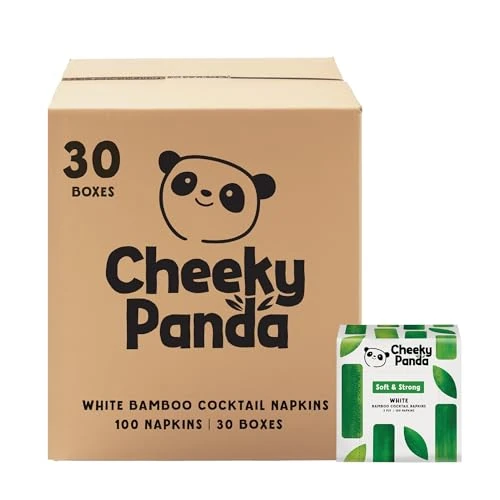 Offerta a tempo: The Cheeky Panda Tovaglioli 2 Veli | 3000 x Tovaglioli Carta Bianchi | 25 x 25cm Tovaglioli Cocktail - 0.00% da 50.36 € a 50.36 €