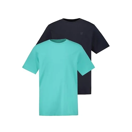 JP 1880 T-shirt voor heren, verpakking van 2 stuks (2 stuks), olijfgroen, XXL Grote maten