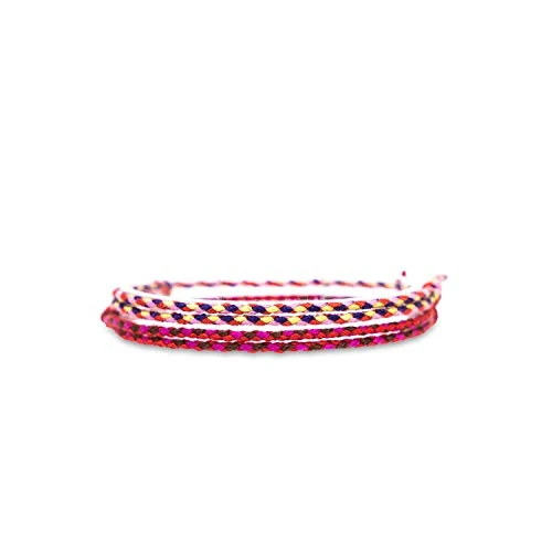 Offerta a tempo: Made by Nami Cavigliera Surfer Set di 2 Uomo e Donna - Cavigliera Sottile Boho Hippie Etnico - Accessori Fatti a Mano per Festa in Spiaggia - Impermeabile e Regolabile (Rosso & Multi) - 0.00% da 6.99 € a 6.99 €