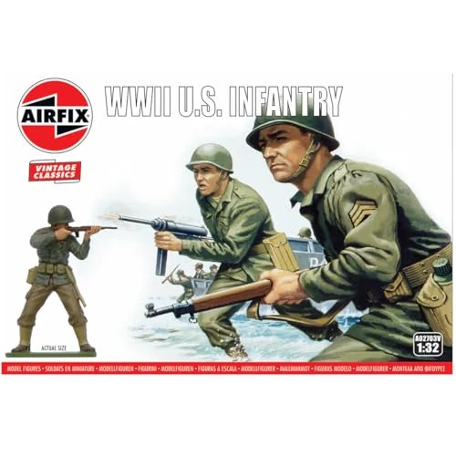 Oferta limitowana: Airfix Zestaw figurek modeli Airfix - A02703V Piechota amerykańska z II wojny światowej - Akcesoria do modeli do budowania, plastikowe zestawy modeli dla dorosłych i dzieci z 45.00 zł na 45.00 zł (oszczędź 0.00%)