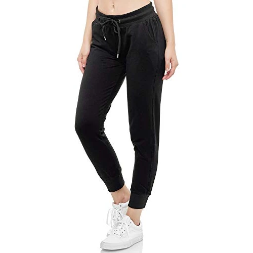 Limited-time offer: Smith & Solo women's jogging trousers, sports trousers, cotton sweat trousers, slim fit casual trousers, long training trousers, high waist fitness trousers, modern running trousers, black, XS from 22.52 £ to 22.52 £ (save 0.00%)