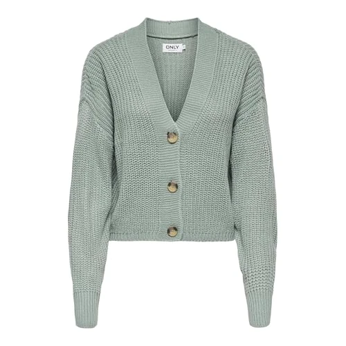 Offre limitée : Only Femme Onlcarolspring L/S KNT Cardigan, Vert Chinois., L EU de 29.99 € à 23.72 € (21% de remise)