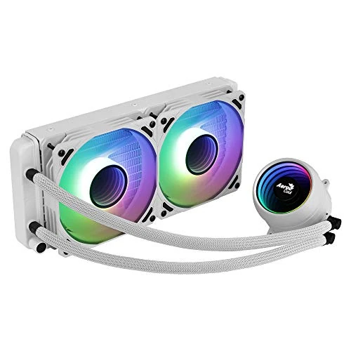 Offerta a tempo: Aerocool MIRAGEL240W, Raffreddamento a Liquido per CPU, Ventola 2x12cm ARGB, TDP 400W, Bianco - 56% da 107.90 € a 47.48 €