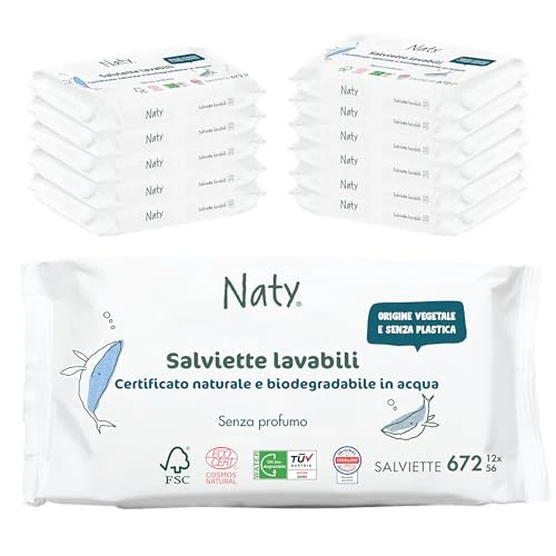 Oferta limitada: Naty toallitas WC para bebés y niños | De origen vegetal con 98% agua purificada | Para piel sensible | Aprendizaje para ir al baño | Biodegradables en agua | Sin plástico ni perfume | 672 unidades de 33.96 EUR a 27.17 EUR (ahorro 20%)