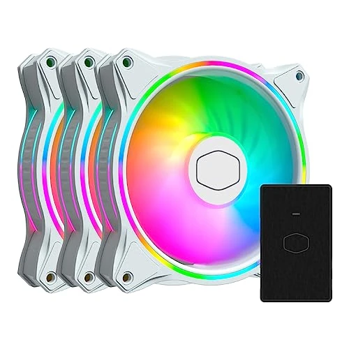 Oferta limitada: Cooler Master MasterFan 3en1 MF120 Halo Edición Blanca ARGB: Ventilador de Caja y Refrigerador, Doble Anillo Iluminación ARGB, Aspa Híbrida, Sensor Protección, Amortiguador Vibración, con Controlador de 52.99 € a 38.40 € (ahorro 28%)