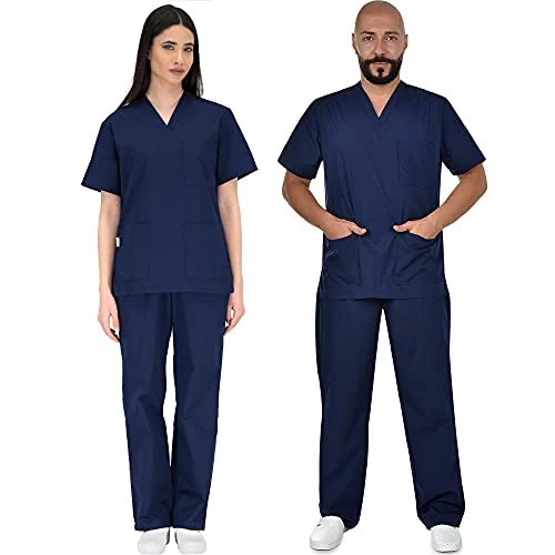 Oferta limitada: B-well Colombo - Juego de escoba unisex con saco y pantalones médicos, chaqueta y pantalón azul XXL de 30.99 € a 27.99 € (ahorro 9.68%)