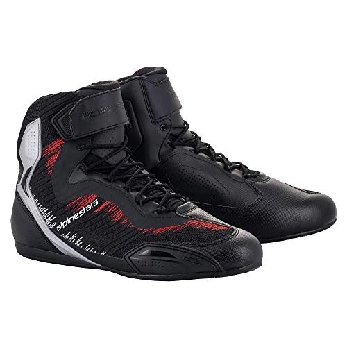 Alpinestars Faster-3 Rideknit Buty motocyklowe, czarny/srebrny/czerwony, 8 (40.5)