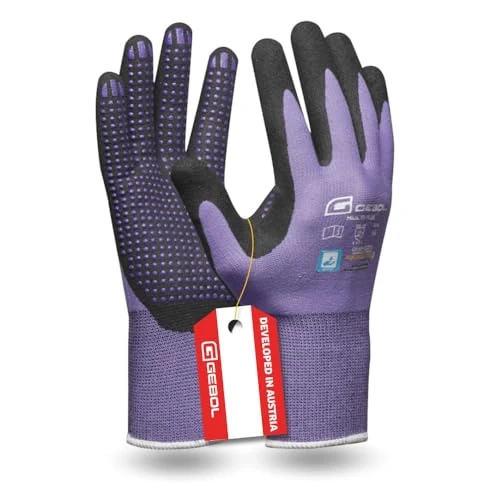 Zeitlich begrenztes Angebot: Gebol Multi Flex Lady, 1 Paar Arbeitshandschuhe Damen, Nitril-beschichtete Gartenhandschuhe mit Noppen für extra Grip, atmungsaktiv, dermatologisch getestet, Gr.M (Gr.8), Lila von 5.94 € auf 5.94 € (0.00% Rabatt)